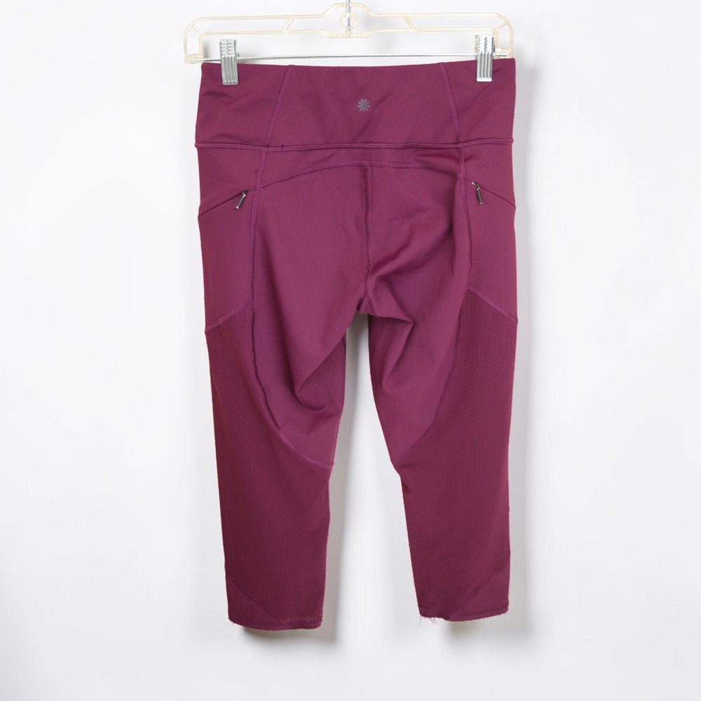 Athleta Women's Purple Mesh‎ Contender Capri Leggings Size Small